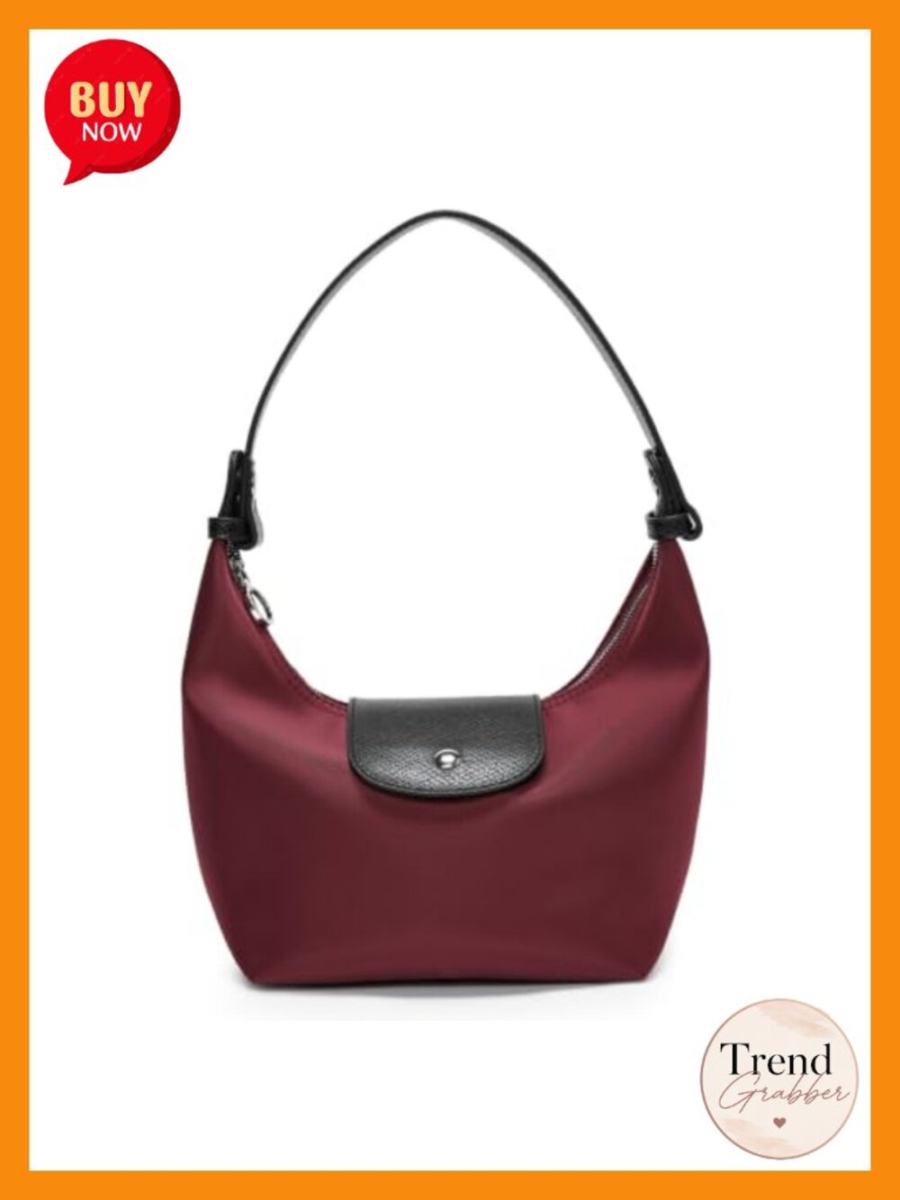 Mini Nylon Crossbody Bag Convertible Crescent Shoulder Purse